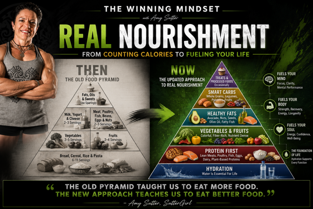 FOOD PYRAMID THEN & NOW
